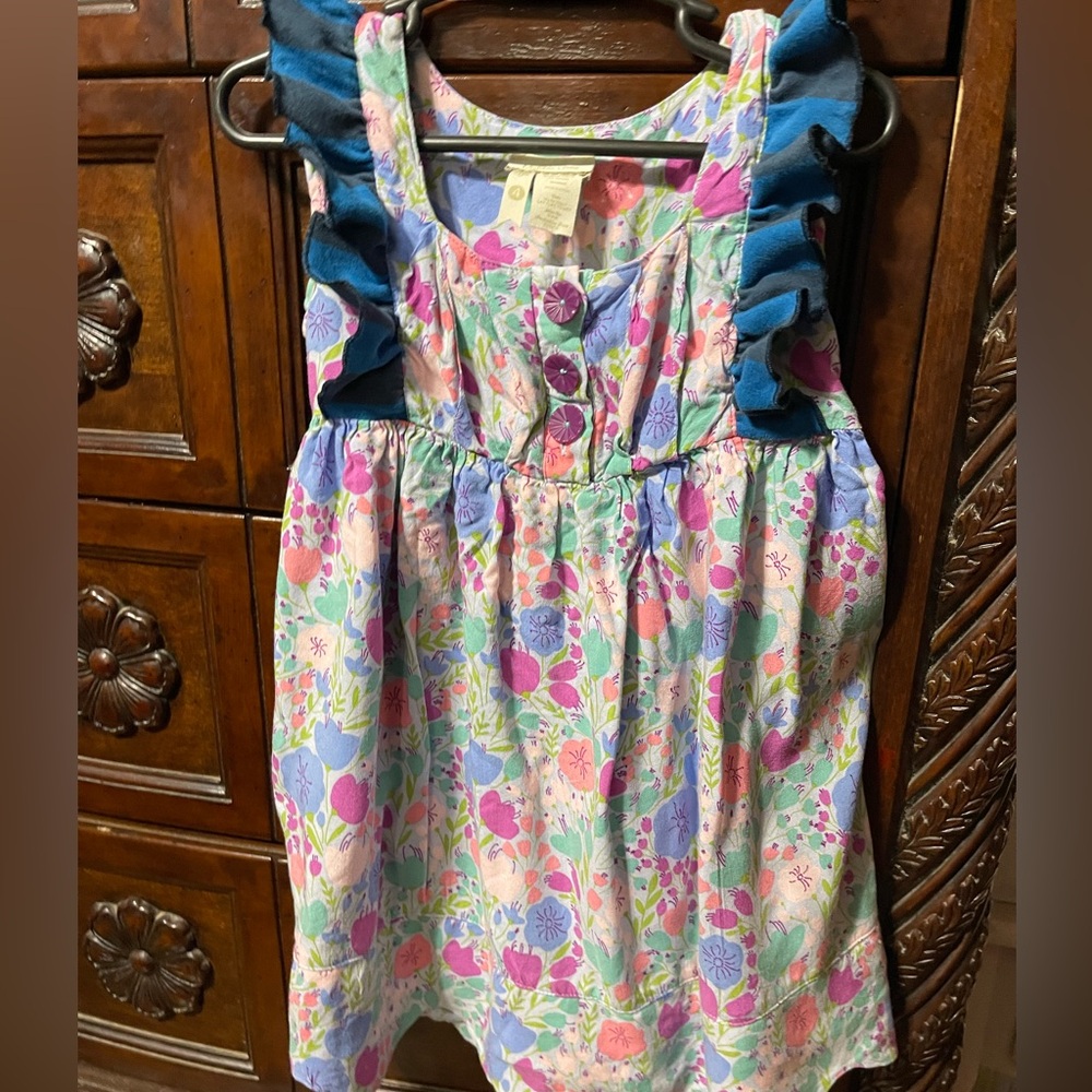 Matilda Jane Character Counts Dress size 4 Floral Kids Dress with Ruffle Sleeves